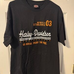 Harley-Davidson Black Short Sleeve Tee Bold Design